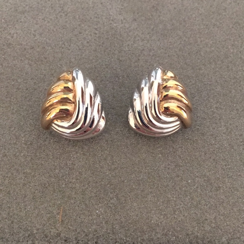 Gold & Silver Swirl Earrings